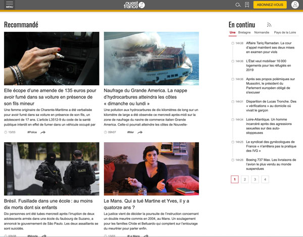Bloc de recommandations personnalisées sur la page "Premium" du quotidien Ouest_France bloc-de-recommandation-personnalisee-web-Ouest_France-rubrique-premium